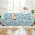 thumbnail image 4 of XYZCANDO Christmas Candy Cane Stretch Sofa Covers 1 Piece Cushion Couch Slipcovers Printed Sofa Covers for 1 Seater Couch Cover, 4 of 6
