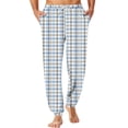 thumbnail image 2 of Men's Plaid Pajama Joggers Elastic Drawstring Waist Sleep Pants Casual Loungewear Bottoms with Side Pockets, 2 of 7