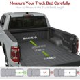 LEDKINGDOMUS Truck Bed Tonneau Cover FRP Hard Folding Fit for Dodge Ram