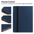 thumbnail image 4 of iPad 10th Generation Case iPad 10.9 Inch Case 2022 with Built-in Pencil Holder, Folio Stand Leather Cover with Multiple Angles & Auto Sleep/Wake for iPad 10.9 Inch, NavyBlue/Brown, 4 of 7