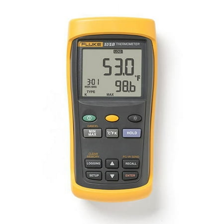 Fluke 53 II B Single Input Digital Thermocouple Thermometer with Data Logging