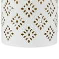 thumbnail image 6 of Northlight Laser-Cut Diamond Pattern Iron Candle Holders - 10" - White and Gold Finish - Set of 3, 6 of 6