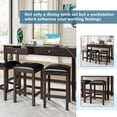 thumbnail image 3 of Juiluna 4-piece Table Chair Set Built-in USB Port Space Saving Design Furniture Set with 3 Stools Perfect for Small Apartments Studios, 3 of 9