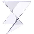 thumbnail image 7 of LeisureMod 15.75" Triangular Side Table, Stackable Plastic Accent End Table for Indoor & Outdoor Use, Weather-Resistant Modern Patio & Living Room Table, Set of 2, Clear, 7 of 7