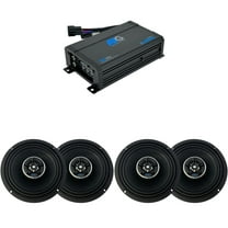 ATG Audio Marine Certified 500 Watt 2 Channel Mini Amplifier with 2-Pair 6.5" Speakers