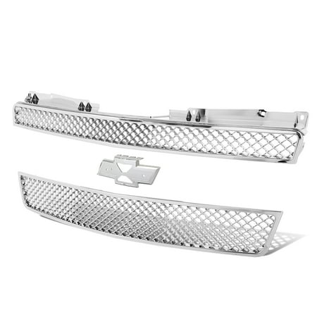 - For 07-12 Chevrolet Tahoe/Avalanche/Suburban ABS Plastic Glossy 2-Piece Diamond Mesh Style Front Bumper Grille (Chrome) 10 11 12