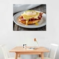 thumbnail image 3 of Nawypu Eggs Benedict with Bacon Canvas Poster Wall Art Decor Print Picture Paintings for Living Room Bedroom Decoration, 3 of 5