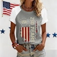 thumbnail image 5 of American Flag Tank Tops Women Patriotic Shirt USA Flag Stars Stripes Print Raglan Sleeve T-Shirt 4th of July Tee Tops, 5 of 8