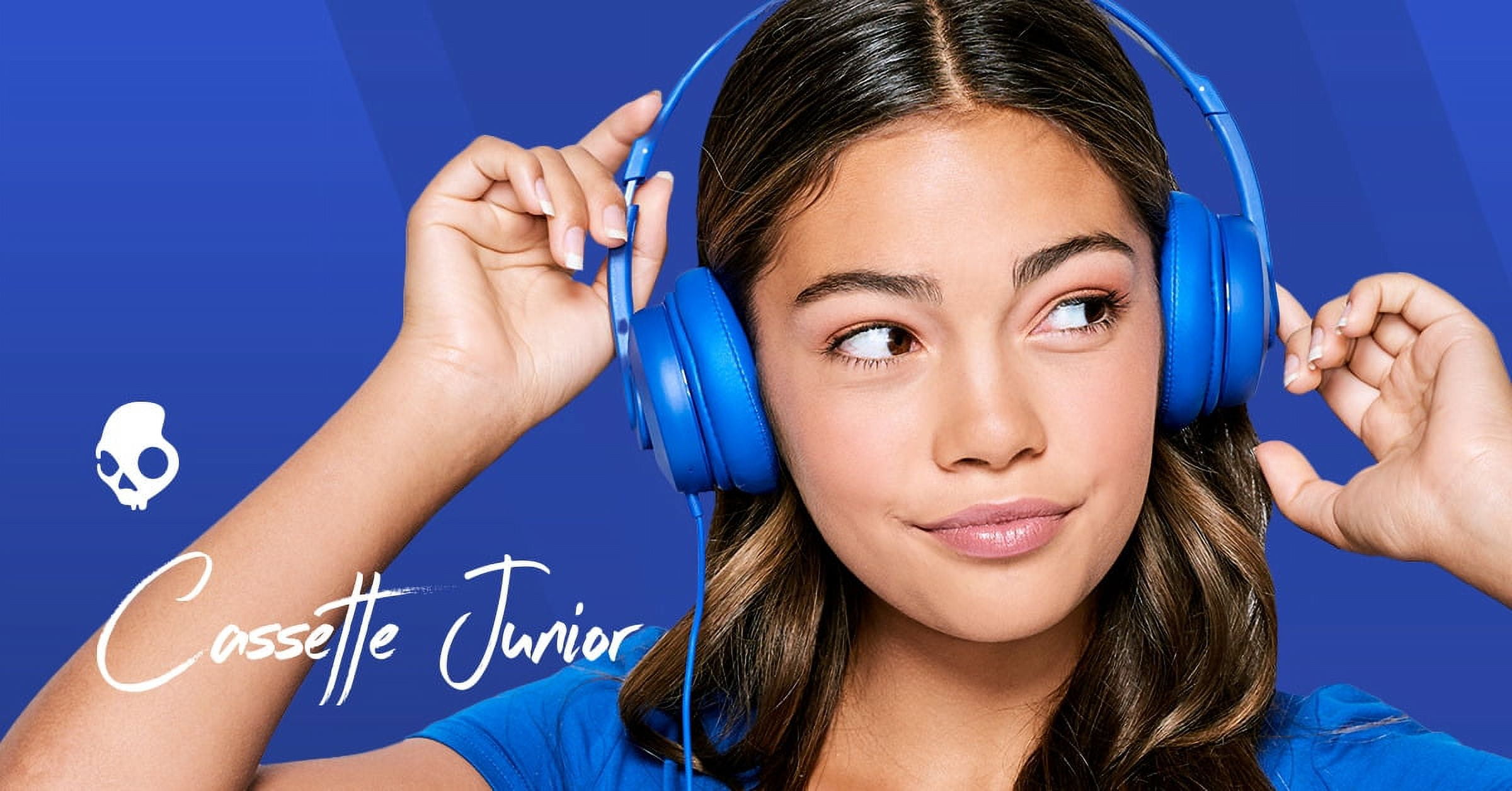Skullcandy Cassette Jr XT Volume Limiting Over-Ear Headphones, Blue
