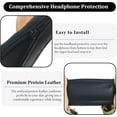 thumbnail image 6 of Headband Cover Compatible with Q45, Q30, Q35, Q20, Q10 Headphones, Protein Leather Zippered Headband Cover Compatible with WH-1000XM4, WH-1000XM3, WH-XB910N, WH-XB900N Headphones (Black), 6 of 7