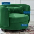 thumbnail image 6 of Modway Relish Upholstered Velvet Fabric Swivel Chair in Black/Emerald Green, 6 of 7