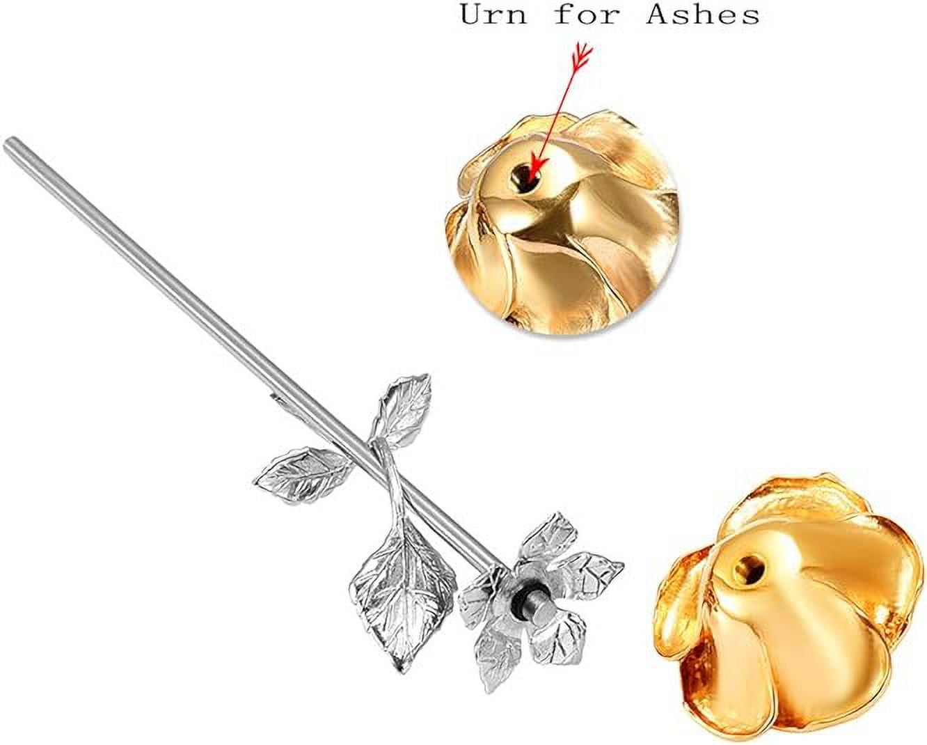 Rose Flower Keepsake Urns for Human Ashes - Memorials Urn Locket - Long-Stem Colorful Rose Flower Cremation Urns - Funeral Urn for Ashes