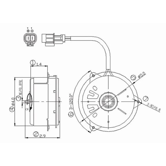 TYC 630790 Engine Cooling Fan Motor Fits 2000 Chevrolet Tracker