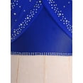 thumbnail image 6 of Zaldita Women's Glittery Rhinestone Latin Jazz Dance Tops Sleeveless Backless Crop Tank Top Blue L, 6 of 7