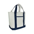 thumbnail image 2 of DALIX 14" Mini Small Cotton Canvas Gift Tote Bag in Navy Blue, 2 of 8
