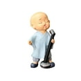 thumbnail image 2 of Figura de Resina de Monje Zen Marrón, Adorno Pequeño de Escritorio | Bonita Decoración de Mesa En Miniatura | Decoración para La Mesa de Té En Casa o En La Oficina | Alivio Del Estrés | Regalo de Ate, 2 of 6