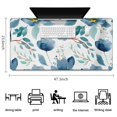 thumbnail image 5 of Long Mouse Pads for Desk,Pioneer Flower Floral Print Pattern Desk Mats on Top Of Desks, Desk Mouse Pad Extra Large with 3mm Non-Slip Base and Stitched Edge for Gaming,Office,Work,Home 47.3"x23.6", 5 of 6