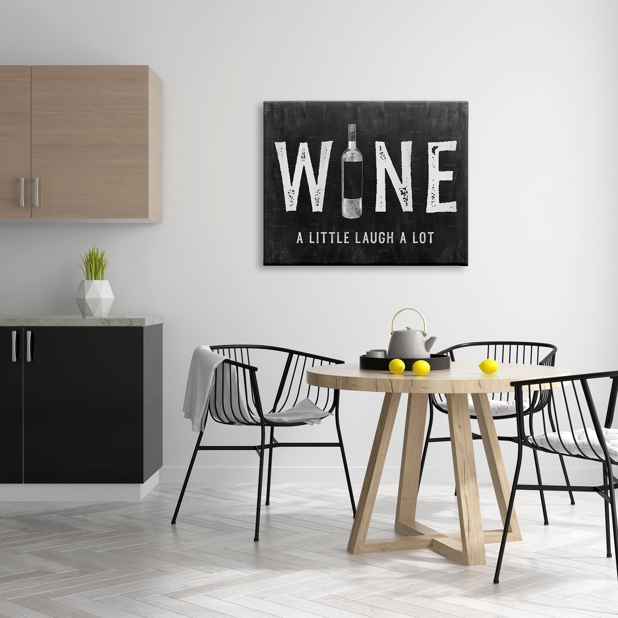Stupell Indtries Wine A Little Laugh A Lot Bottle Typography,40 x 30,Design by Natalie Carpentieri&nbsp;