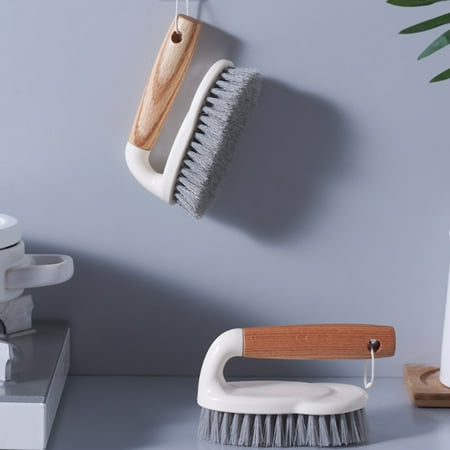 

CKCL Wooden Multifunction Cleaning Brush With Durable Firm Bristles for Bathroom Stool Cleaning(Milky)