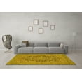 thumbnail image 3 of Ahgly Company Machine Washable Indoor Rectangle Persian Yellow Traditional Area Rugs, 4' x 6', 3 of 4