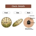 thumbnail image 7 of Wildflower Meadow Wall Clock Farmhouse Decor 10-Inch Silent Wooden Wall Clock, Battery Operated (AA Batteries Not Included), Artistic Home Decor, 7 of 7