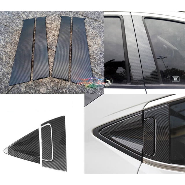 for Honda HR-V HRV 2016-22 Carbon Fiber Look Door Pillar Handle Bowl Cover Trim