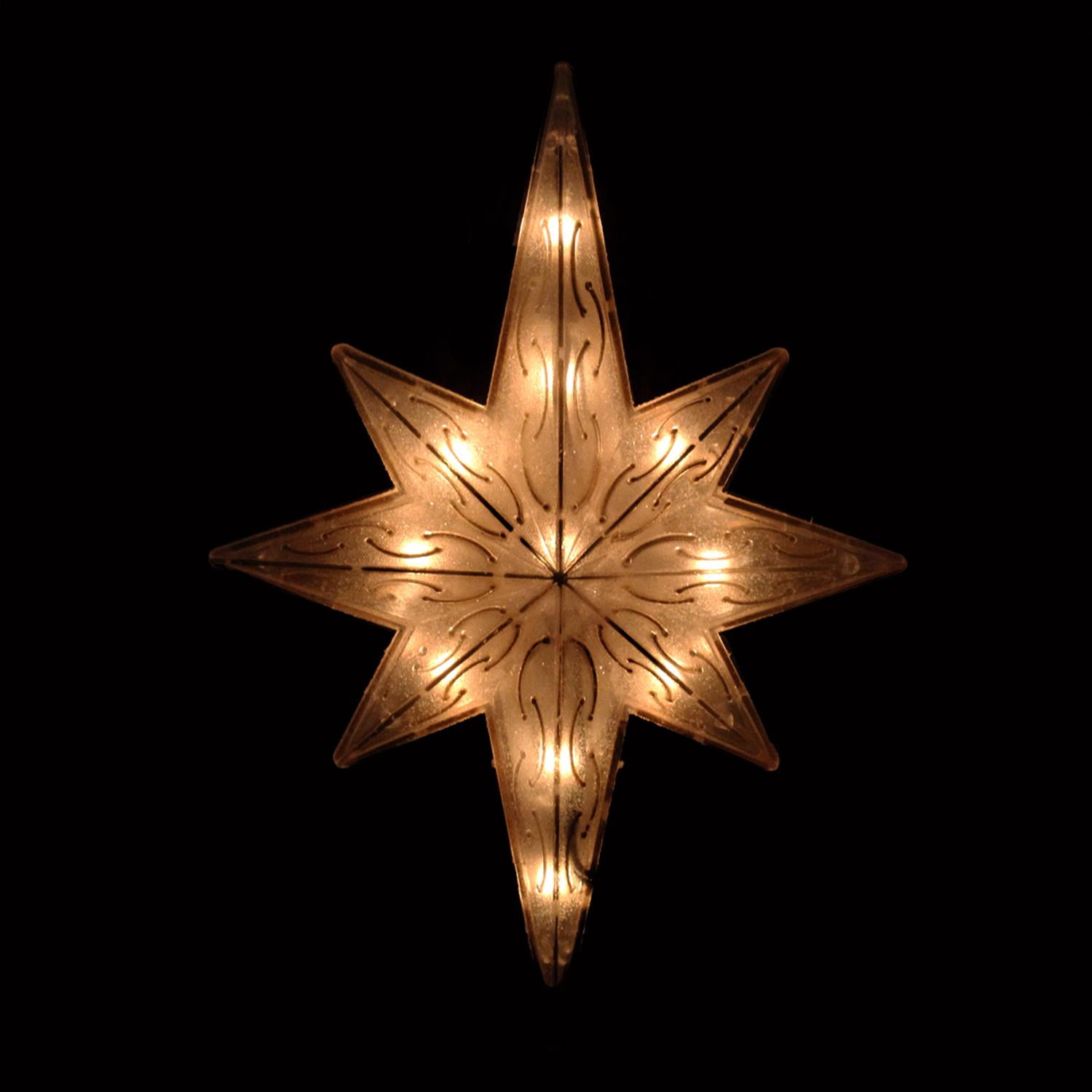 11 75 Lighted Gold Glitter Star Of Bethlehem Tree Topper 11 75 Lighted Gold Glitter Star Of Bethlehem Tree Topper Clear Lights Com
