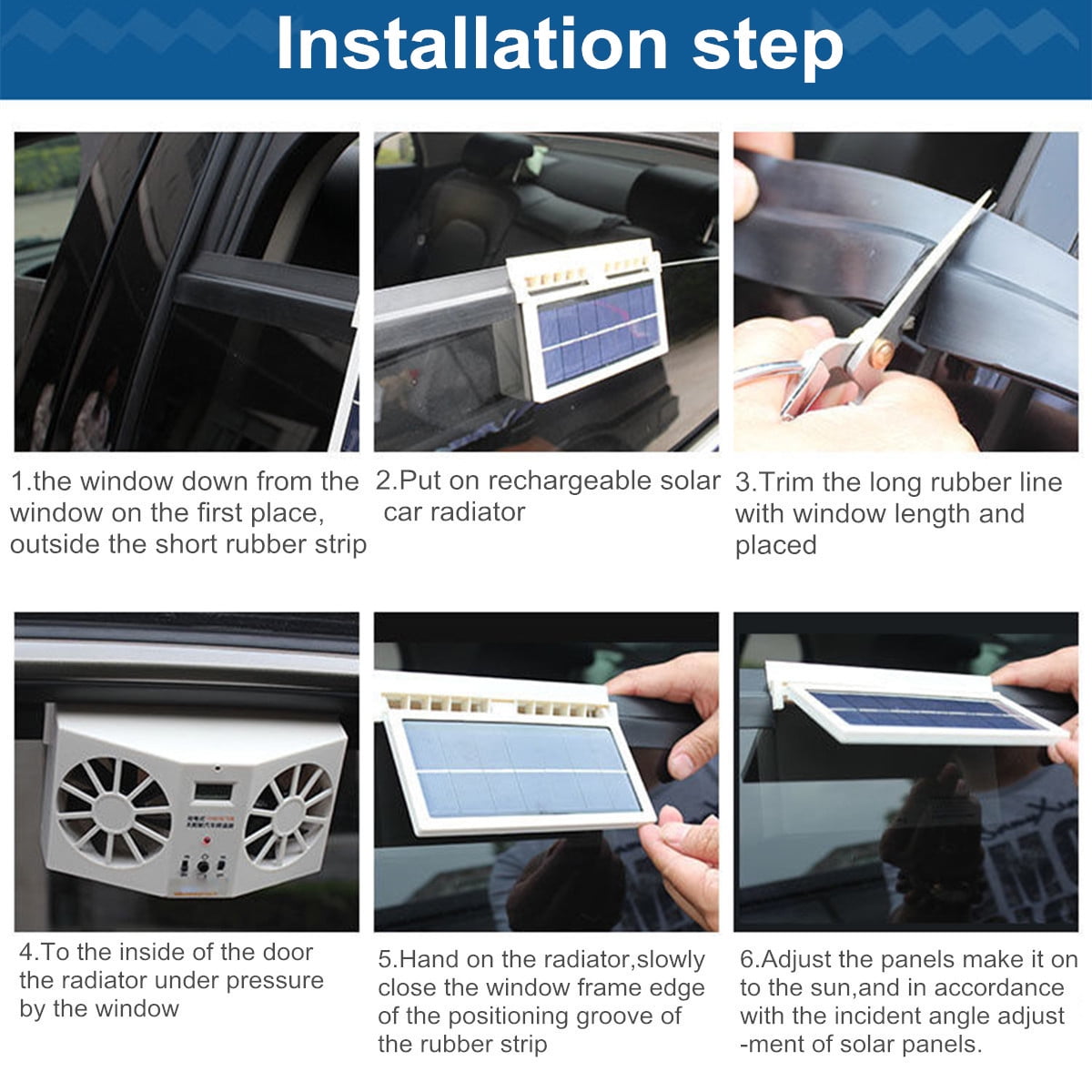 solar powered car window air conditioner
