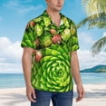 thumbnail image 3 of Disketp Cactus And Succulents Hawaiian Shirts for Men,Mens Casual Short Sleeve Button Down Shirts Beach Shirt,X-Large, 3 of 7