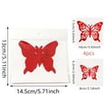 thumbnail image 3 of Valentine’s Day Series - 3D Butterfly & Bow Stickers, Set of 12 Red Glitter Decals for Romantic Decor & Gift Wrapping, Birthday Cake Decorations, Crafts, Bouquet Flower Arrangements, 3 of 8