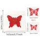 thumbnail image 3 of Juego de 12 Pegatinas Decorativas de Mariposas para San Valentín | Diseño de Lazo Metálico Dorado de Doble Capa 3D | Calcomanías Románticas Ligeras de Plástico Rojo para Pared o Ventana, Ideales para, 3 of 6
