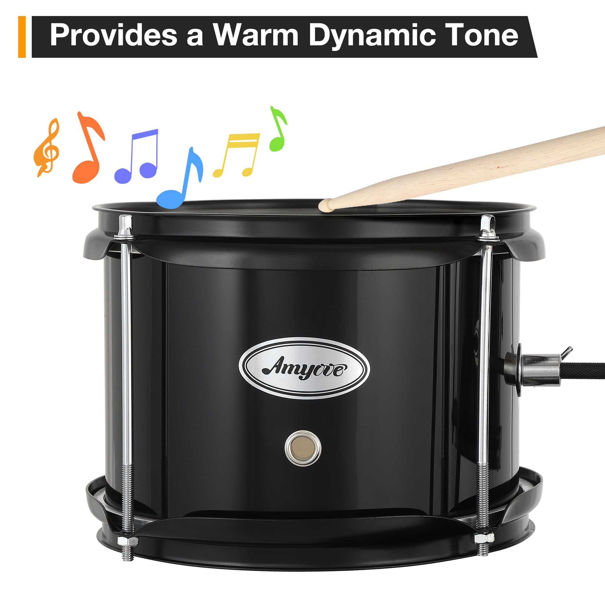 Studyset Drum Set for Beginners,1 Wood/Metal AD-100 Three Drums Set,Beginner Set Includes Bass,2 Toms,Cymbal,Sticks,Bass Pedal and Stool,Percussion Musical Instrument Birthday Playsetl(3-Piece)