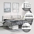 thumbnail image 4 of vidaXL 12" Black King Size Metal Bed Frame with Headboard No Mattress, 4 of 9