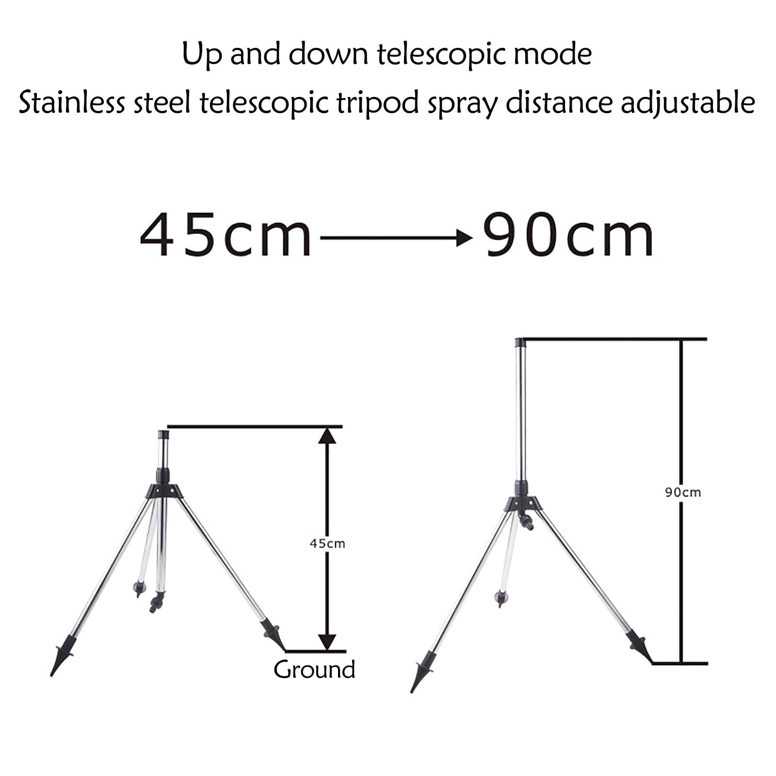 Rotating Tripod Sprinkler,360° Degree Automatic Rotating Irrigation Stand,Automatic Rotating Watering System,Telescoping Tripod Sprinkler for Large Area,Yard,Garden,Lawn