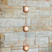 Marrgon Copper Rain Chain - Pot - 8.5'