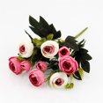 thumbnail image 4 of Advancent Ramo de capullo de rosa artificial de 9 cabezas, decoración de flores rosas de simulación, decoración Floral, flor falsa de boda Flores artificiales rosa Advancent HA7444-04B, 4 of 6
