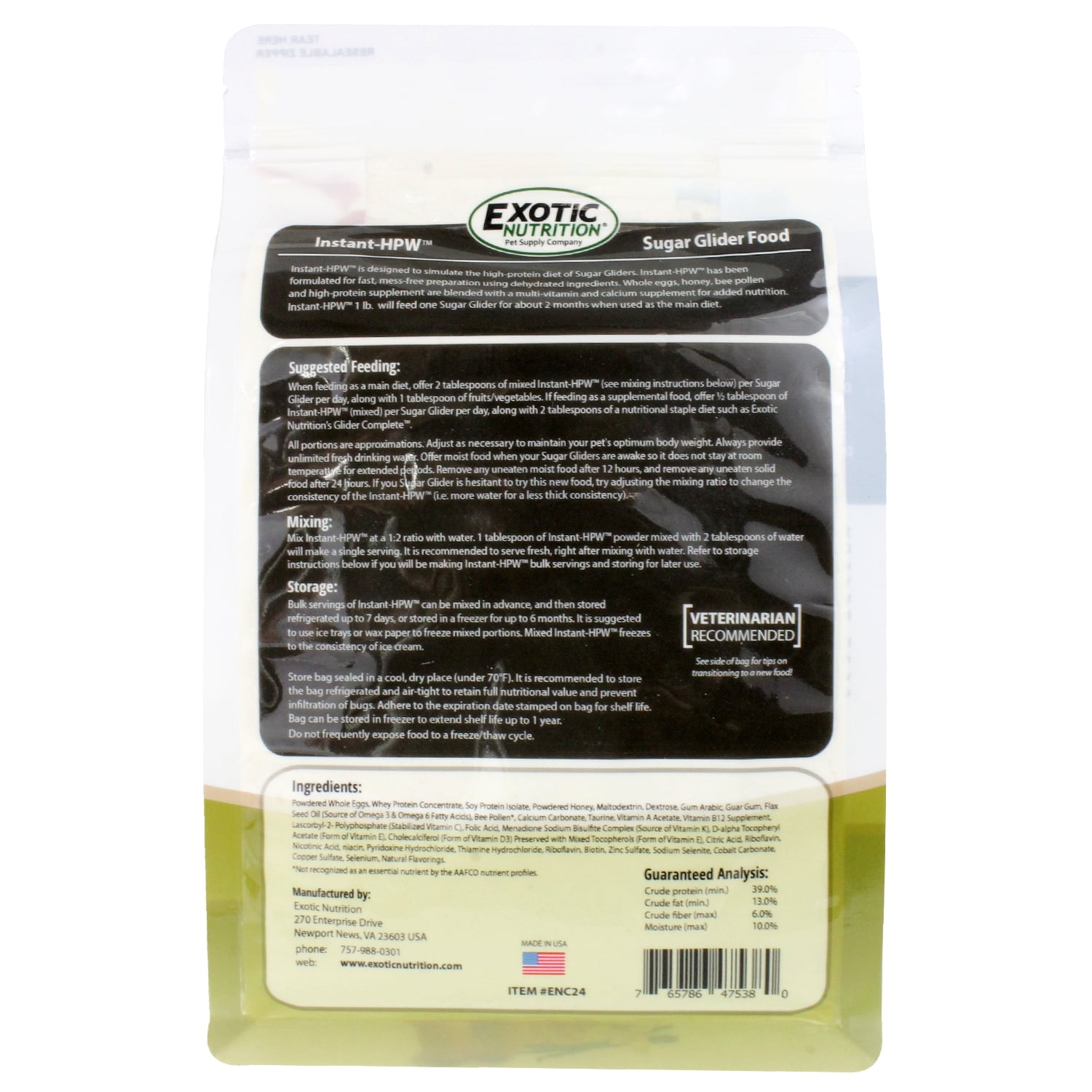 Exotic Nutrition Instant-HPW Original 2 lb.