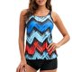 thumbnail image 1 of Traje de baño de dos piezas dividido con estampado sexy con tirantes casuales para mujer Traje de baño de playa Traje de baño Fridja  nalpqowj50743, 1 of 9