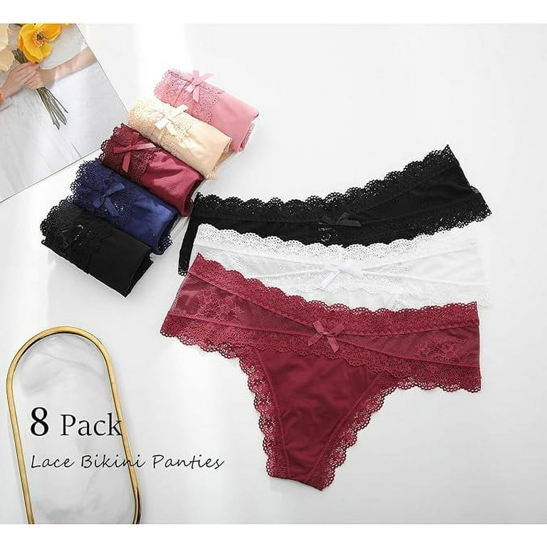 LEVAO Women Lace Underwear Sexy Breathable Hipster Panties Stretch