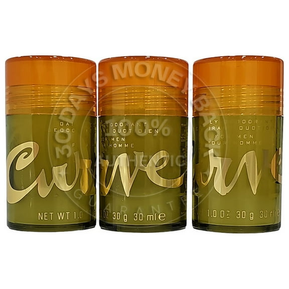 Curve by Liz Claiborne 1 oz / 30 g Men's Daily Deodorant Stick (Pack of 3)