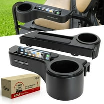 Roykaw Golf Cart Armrest w/Cup & Phone Holder for EZGO Club Car Yamaha 1.0"/1-1/4" Square Tube Frame