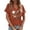 Orange, variant on Daznico Women's Casual Short Sleeve Crew Neck Graphic Printed Tee Shirt Soft Comfortable Daily Blouse