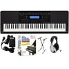 Casio WK-245 76-Key Premium Keyboard Package with Headphones, Stand, Power Supply, 6' USB Cable and eMedia Instructional Software