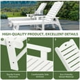 thumbnail image 3 of Uforic Outdoor Chaise Lounge Chairs with Adjustable Backrest, Heavy Duty Hips Resin Patio Lounger with Wide Armrest, 2 Pcs, 3 of 10