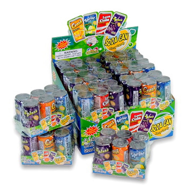 Kidsmania Soda Can Fizzy Candy 72 Can Variety Pack 17 78 Oz Walmart Com