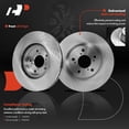 thumbnail image 6 of A-Premium Front Vented & Rear Solid Disc Brake Rotors + Ceramic Pads Kit Compatible with Select Acura Models - TL 2009 2010 2011 2012 2013 2014, 12-PC Set, 6 of 9