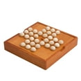 thumbnail image 3 of Juego de mesa solitario,Juego de mesa solitario Juego de mesa solitario de madera,Juego de mesa solitario hecho a mano 34 ,Juego de solitario Rompecabezas de madera Juego de mesa, 3 of 6