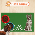 thumbnail image 2 of Personalized Pet Bowl Placemat with Name Picture,Custom Dog & Cat Food Feeding Mat with Non-Slip Backing,Pet Feeding Mats Gifts for Cat & Dog Mom Pet Owner Green 17x30in, 2 of 9