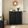 thumbnail image 6 of CONCETTA 4 Fabric Drawers Nightstand, Bed Side Furniture End Table for Closet, Entryway, Dorm, Black, 6 of 8