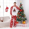 thumbnail image 6 of Xdegoge Christmas Family Pajamas Matching Sets Cute Santa Xmas Printed Patchwork Pullover Tops Raglan Long Sleeve Crewneck Sleepwear Plaid Pants 2025 Holiday Matching Family Outfits, 6 of 9